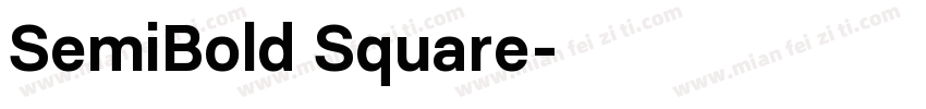SemiBold Square字体转换